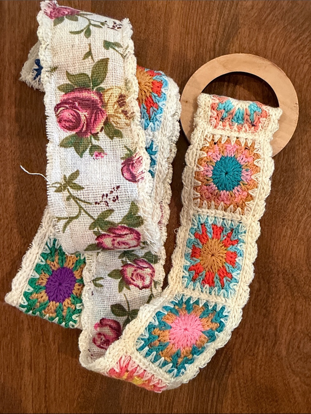 Individually sold: Bohemian Floral & Crochet Fabric Belt Collection - Multicolor - Picture 6 of 6